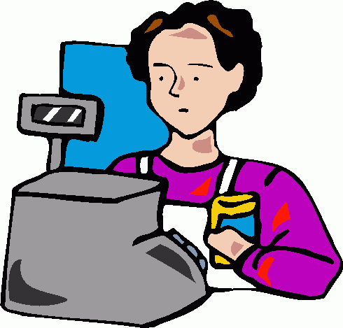 cashier clipart animated