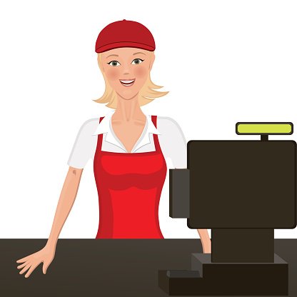 cashier clipart restaurant cashier