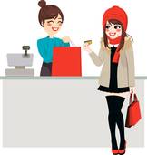 Cashier clipart sale assistant. Sales clerk clip art