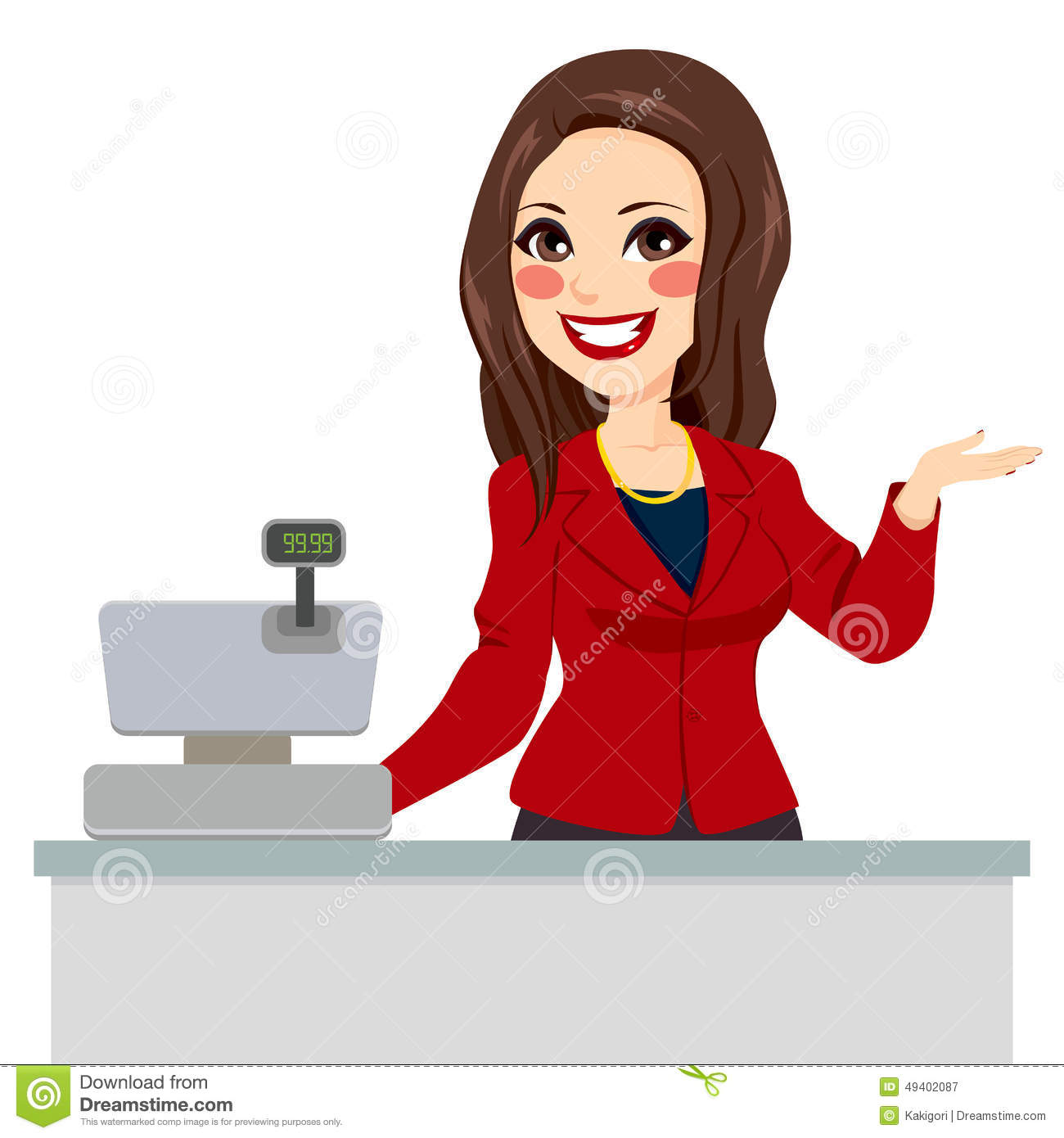 cashier clipart store employee