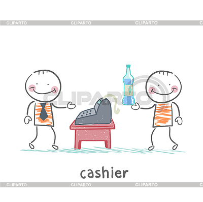 cashier clipart vendor