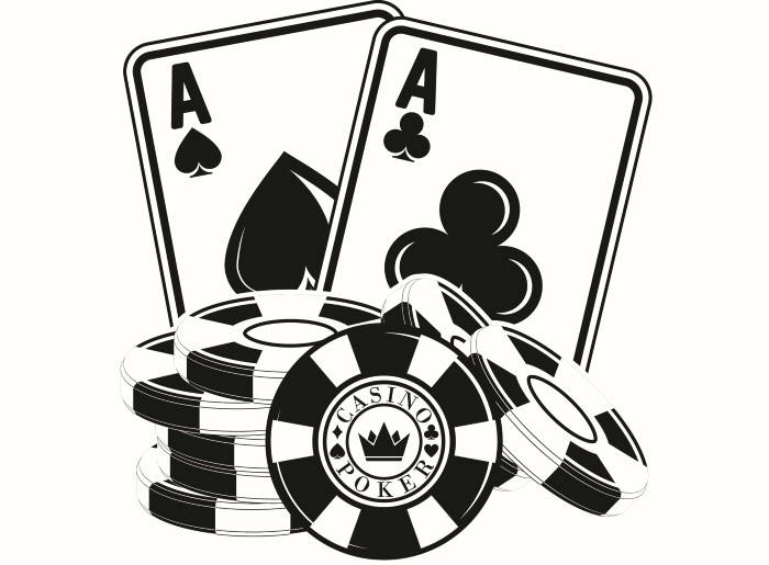casino clipart black and white