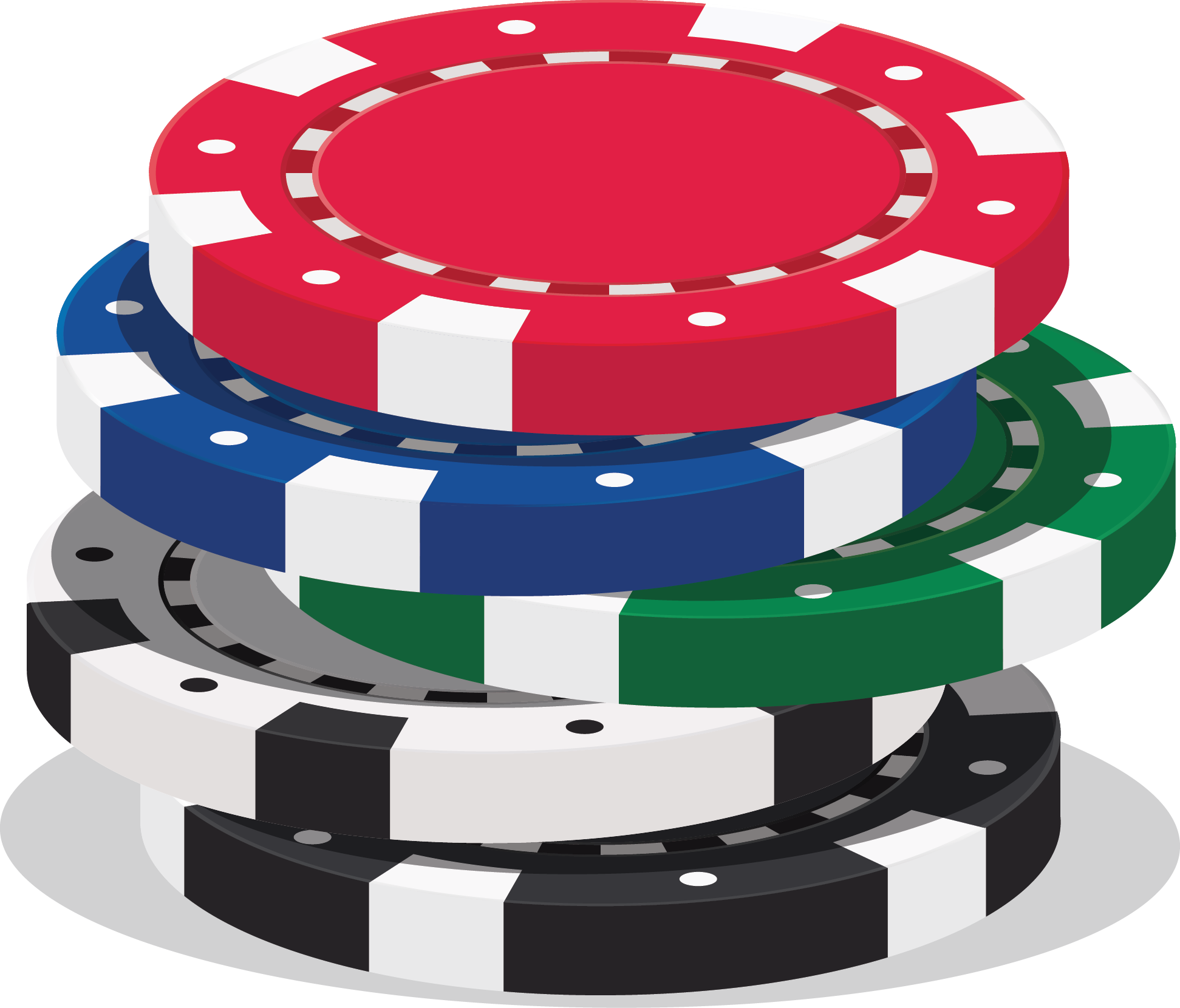 green poker chip png