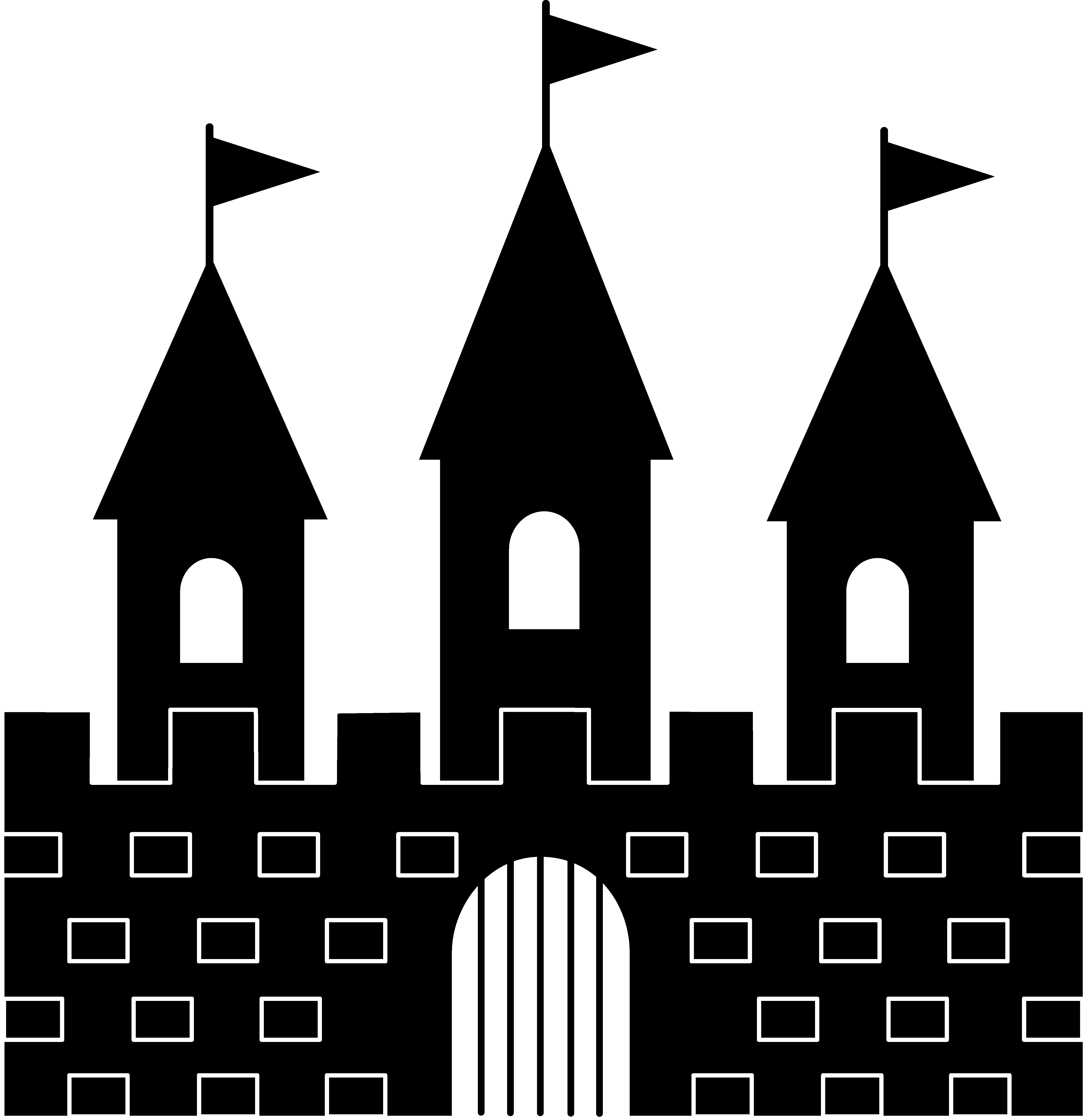 Castle vector png. Sand clipart black and