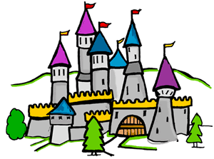 clipart castle medieval village