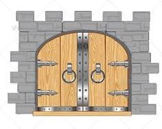 castle clipart doors