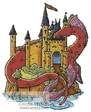 castle clipart dragon