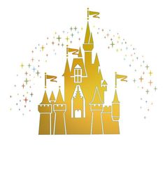 castle clipart gold glitter