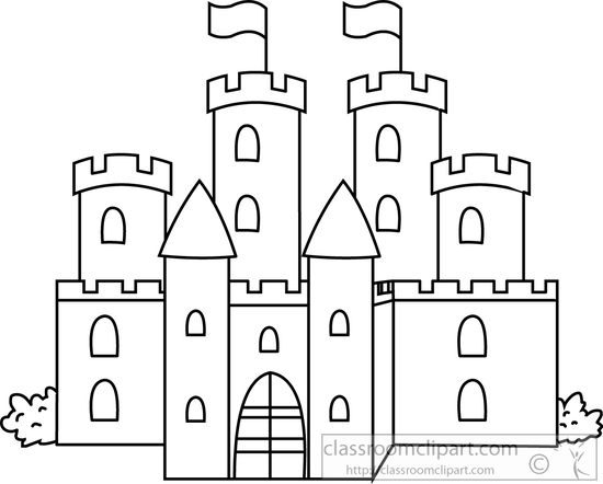 Castle clipart outline. Free cliparts download clip