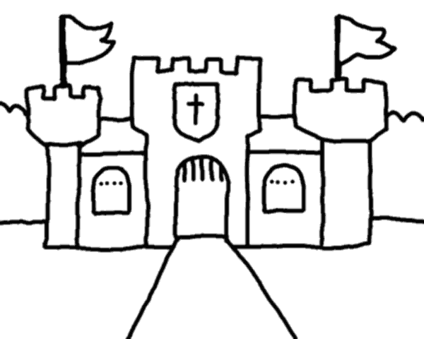 Free download clip art. Castle clipart outline