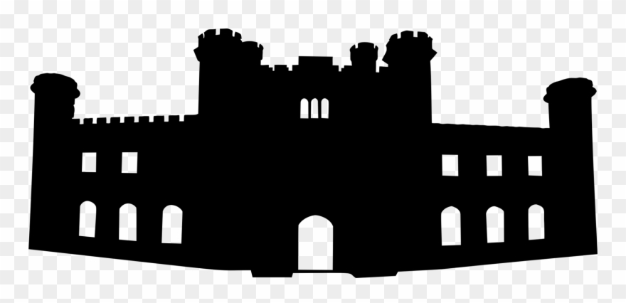 Lowther silhouette logo black. Castle clipart palace