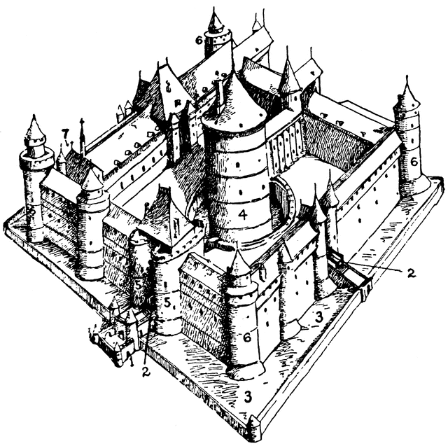 castle clipart part