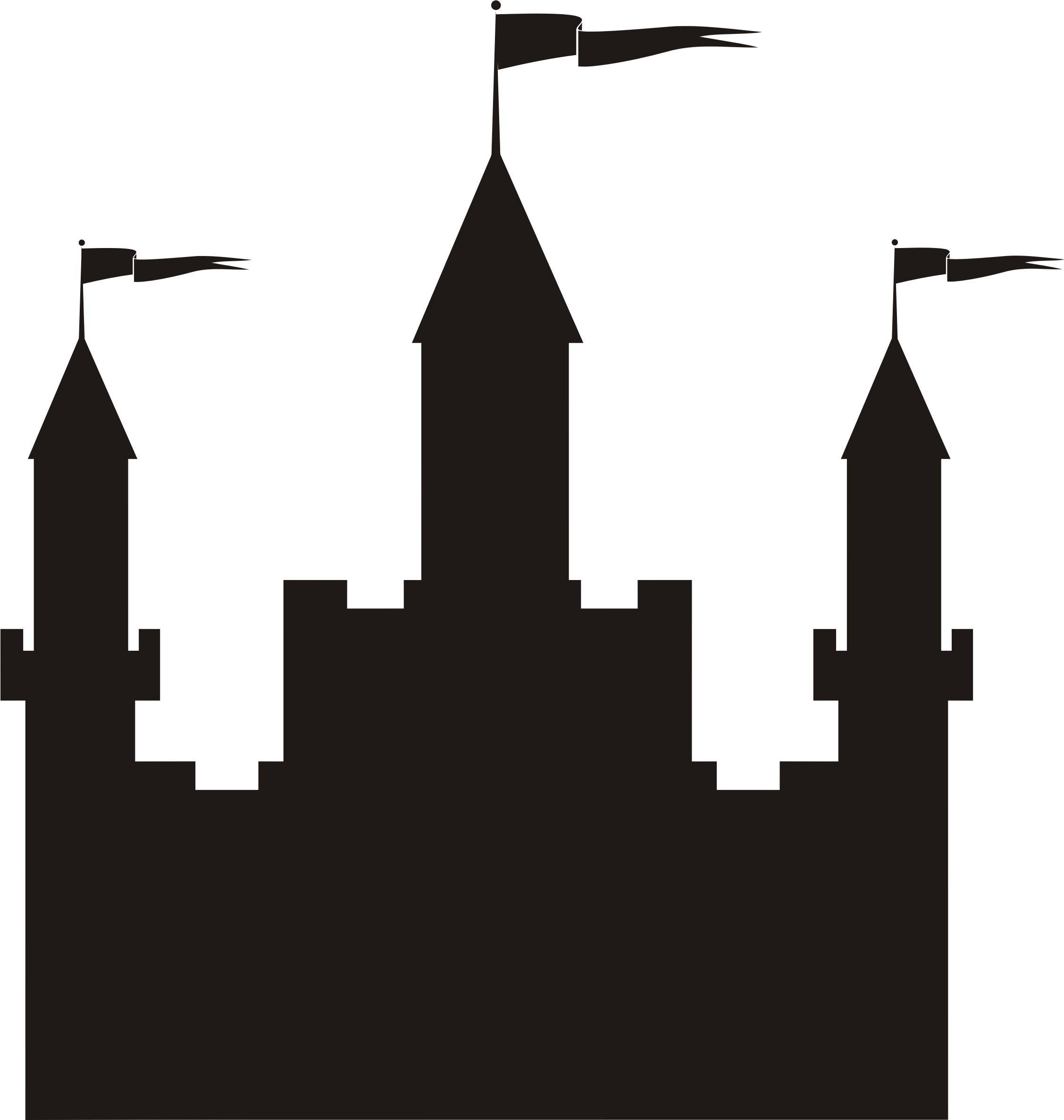 clipart castle silhouette