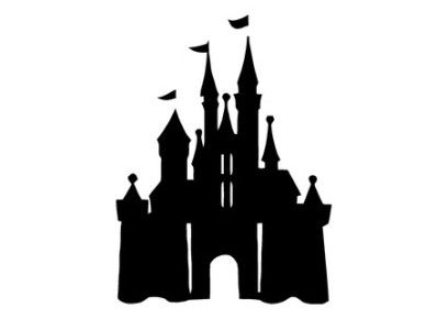 Disneyland clipart. Castle silhouette panda free