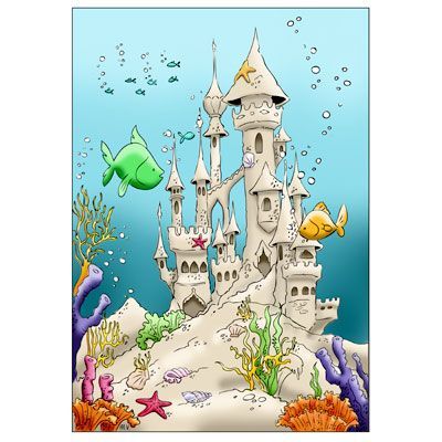 castle clipart underwater