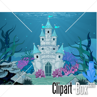 mermaid clipart castle