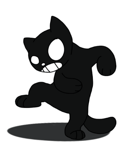 Black gif shared by. Cat clipart animation