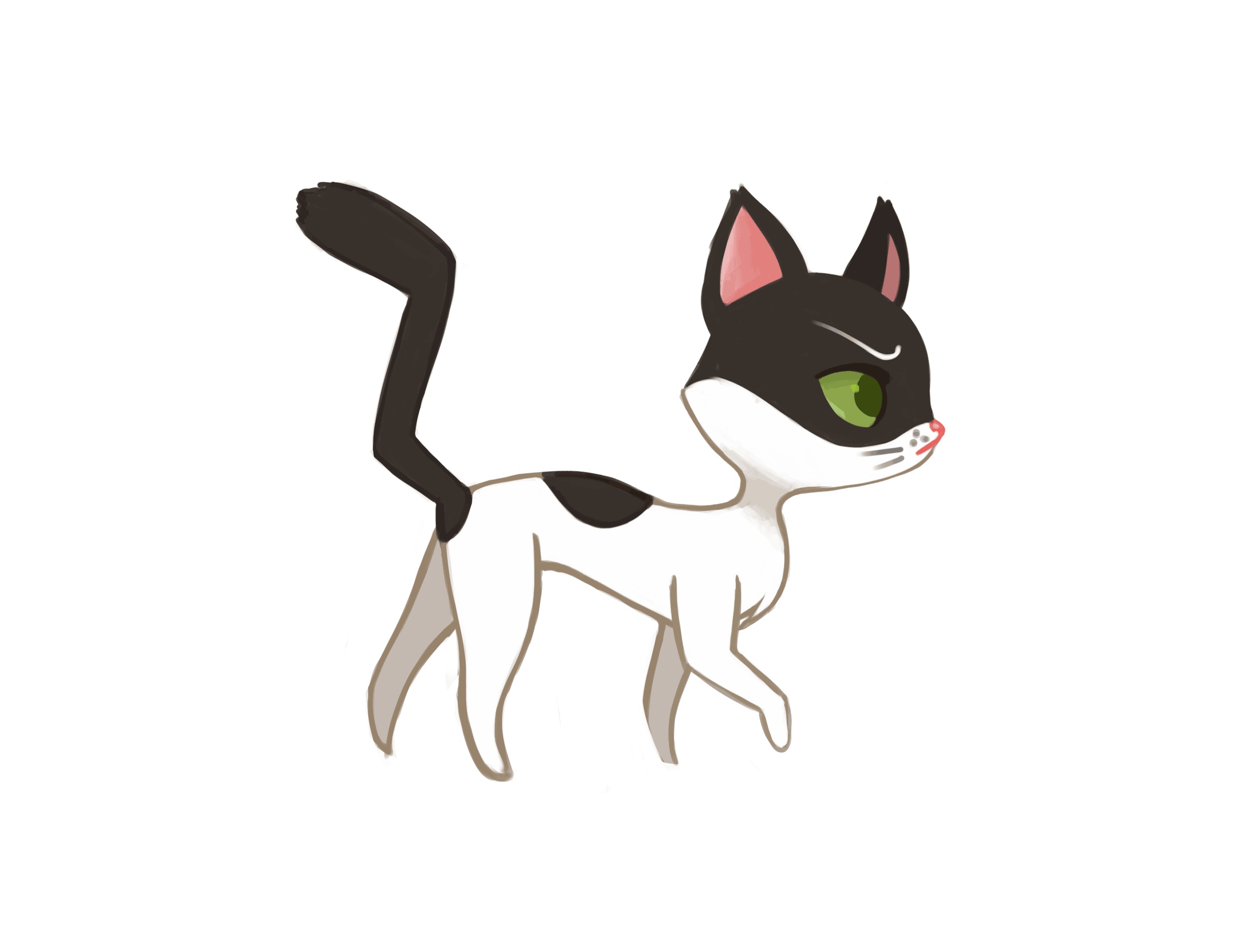 Cat clipart animation. Walking by blackrozepetal on