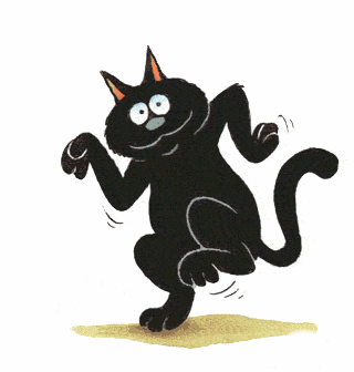Dancing animated gif pinterest. Cat clipart animation