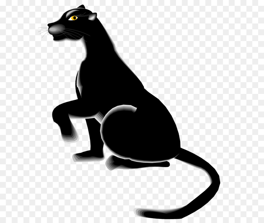 Cat clipart black panther. Cartoon clip art vintage