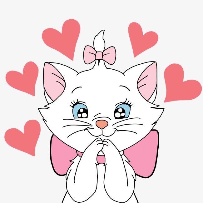 cats clipart bow