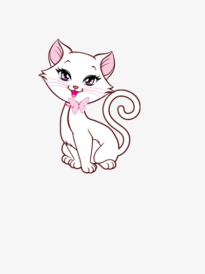 cat clipart bow