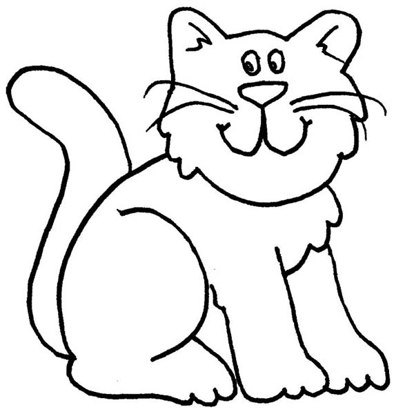 Free cartoon drawings of. Cat clipart colour