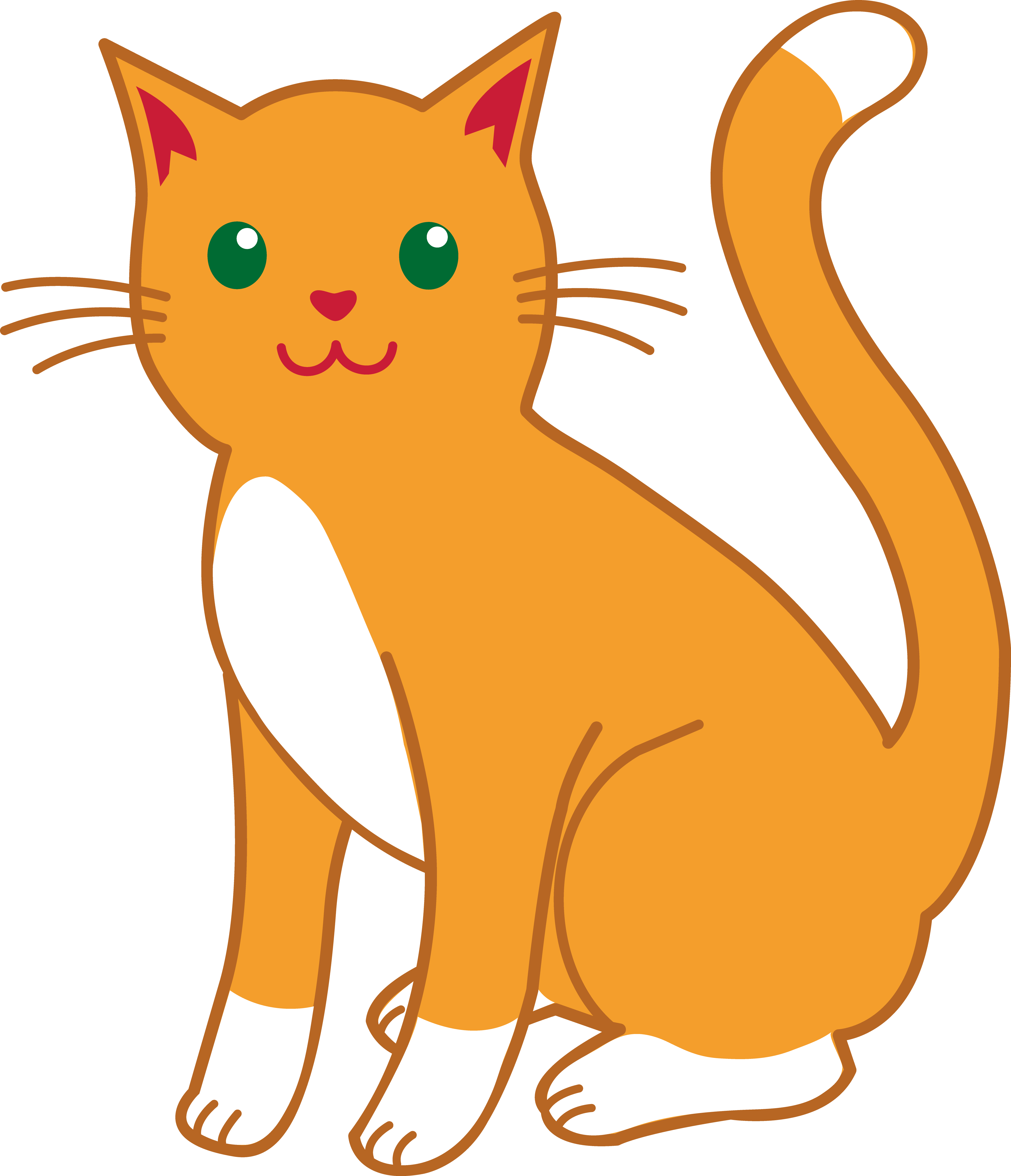 Cat clipart colour. Drawing clip art at