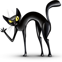 Cat clipart icon. Angry black png image