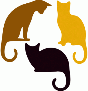 Cat clipart shape. I think m in
