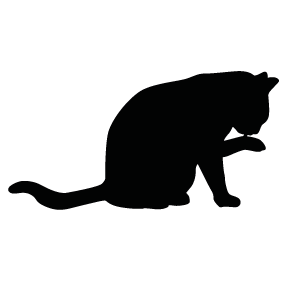 Cat clipart shape. Silhouette of