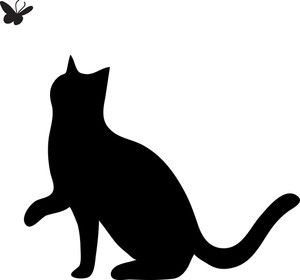Cat clipart silhouette. Free clip art image