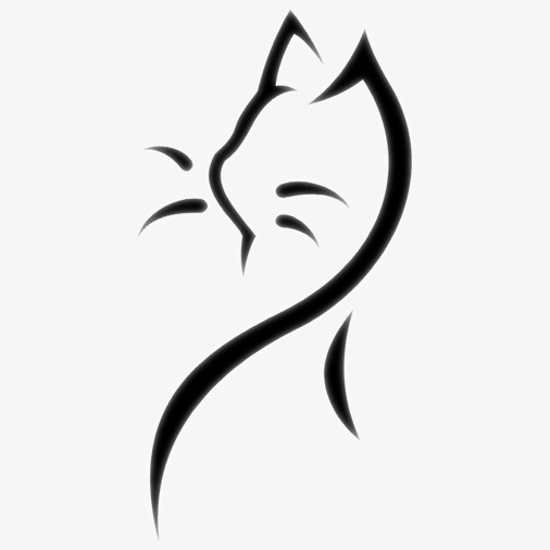 Cat clipart simple. Tattoo kitty png image