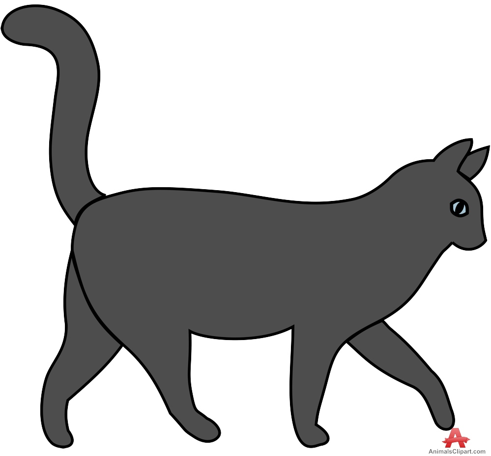 Gray free design download. Cat clipart simple