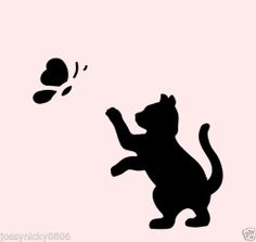  dog and mousepng. Cat clipart stencil