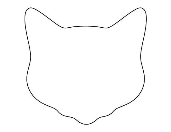 Cat clipart template. Face pattern use the