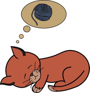 Cat clipart yarn. Free kitten image illustration
