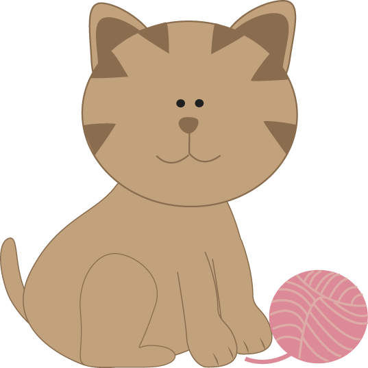 Cat clipart yarn.  kitty playing with