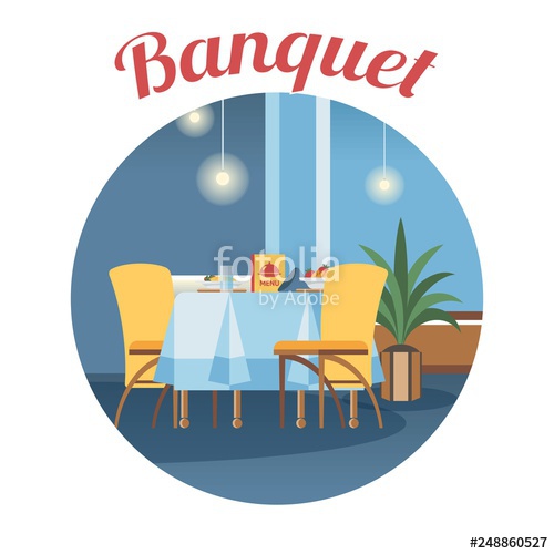 catering clipart banquet server