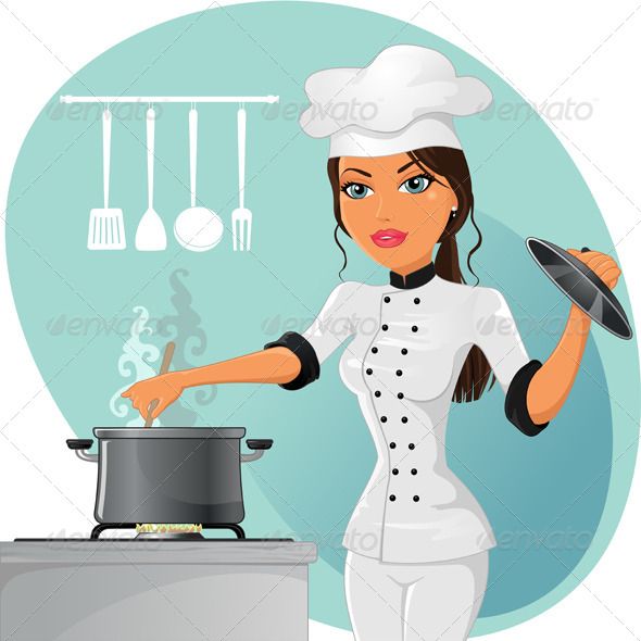 cook clipart lady chef