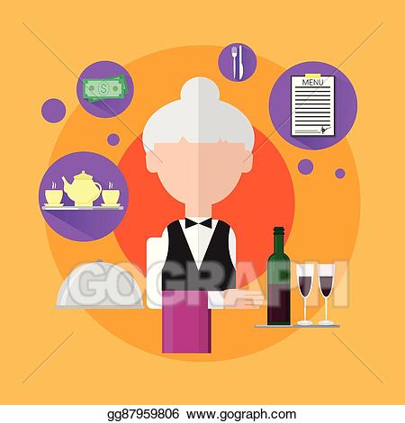 catering clipart waiter