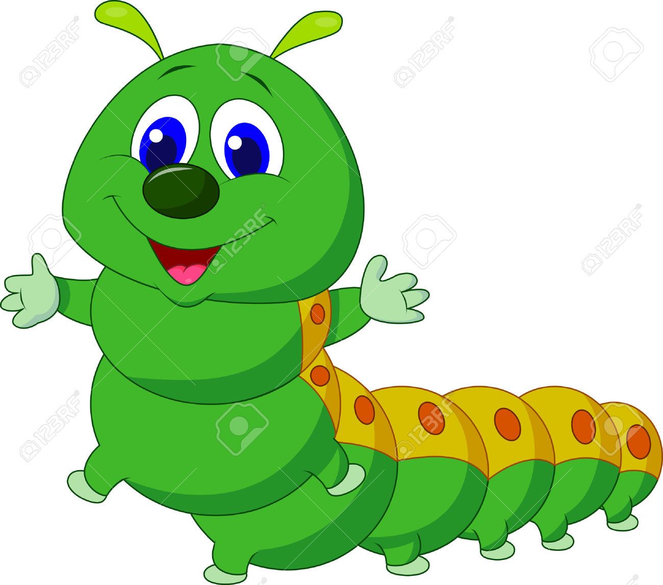 Worm clipart cutterpillar. Caterpillar cartoon stock photos