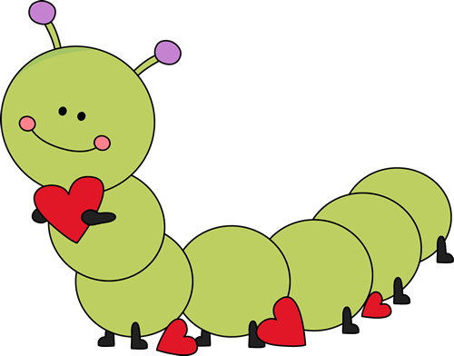 Valentine s day clip. Caterpillar clipart clear