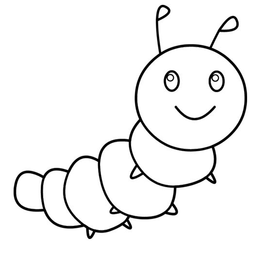 Caterpillar clipart coloring page. Slimaster info pages panda