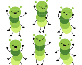 caterpillar clipart dancing