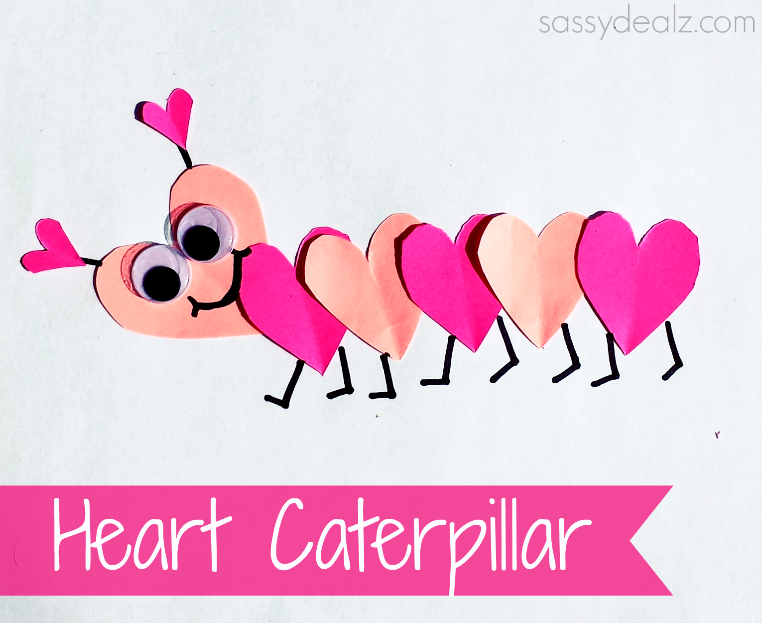 Make a cute craft. Caterpillar clipart heart