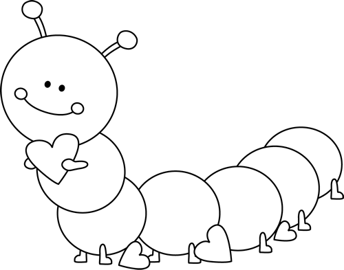 caterpillar clipart heart