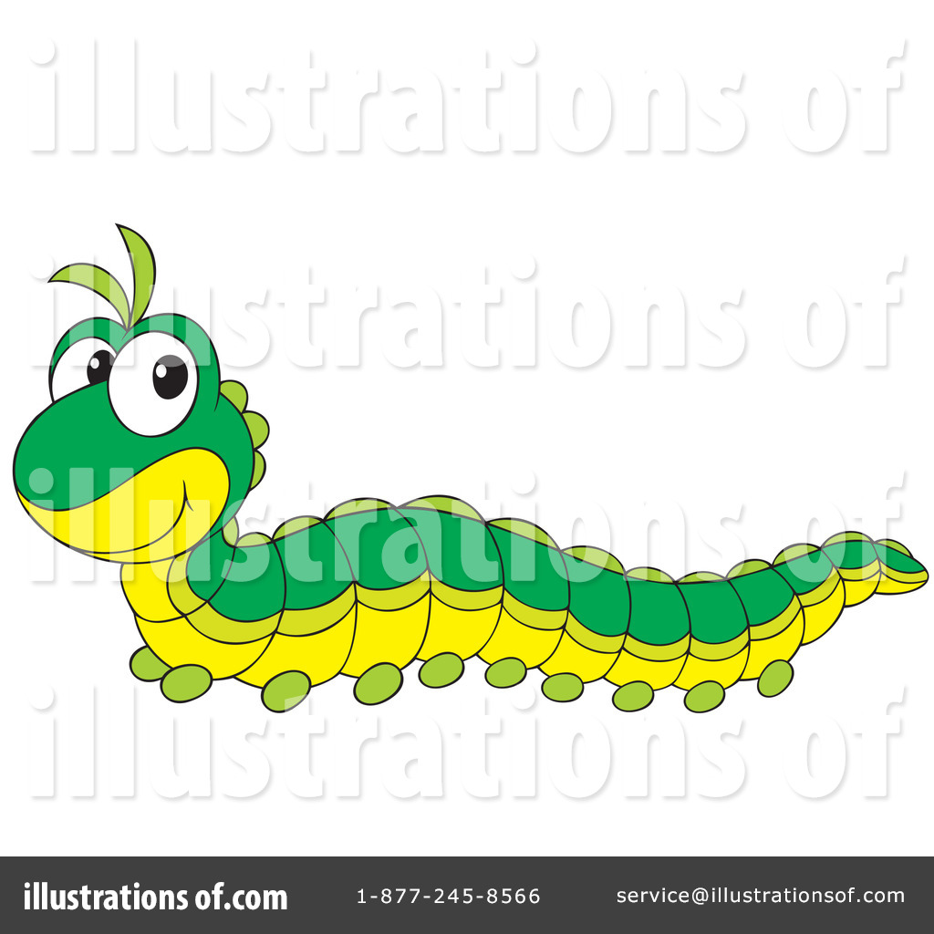 Caterpillar clipart illustration. By alex bannykh royaltyfree