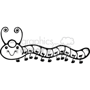 Caterpillar clipart illustration. Royalty free vector clip