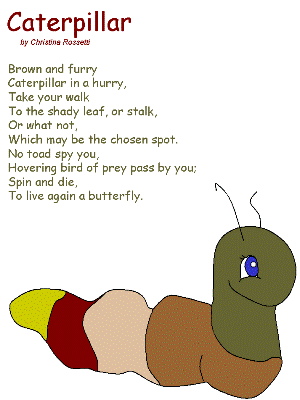 caterpillar clipart poem